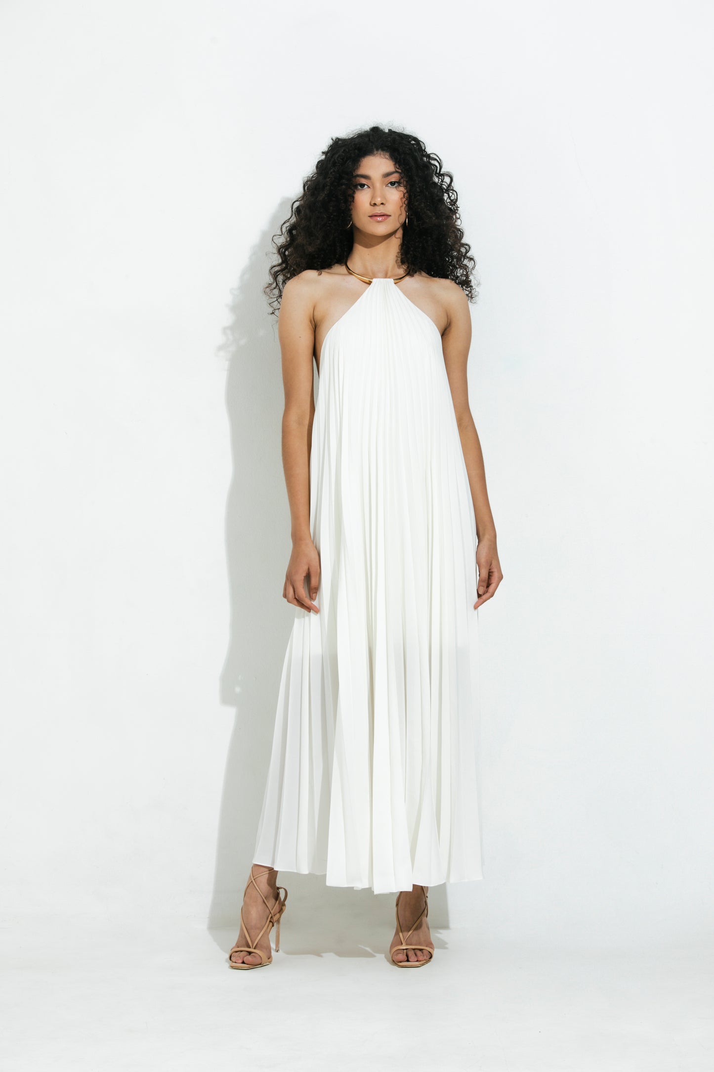 Vestido Longo Plissado