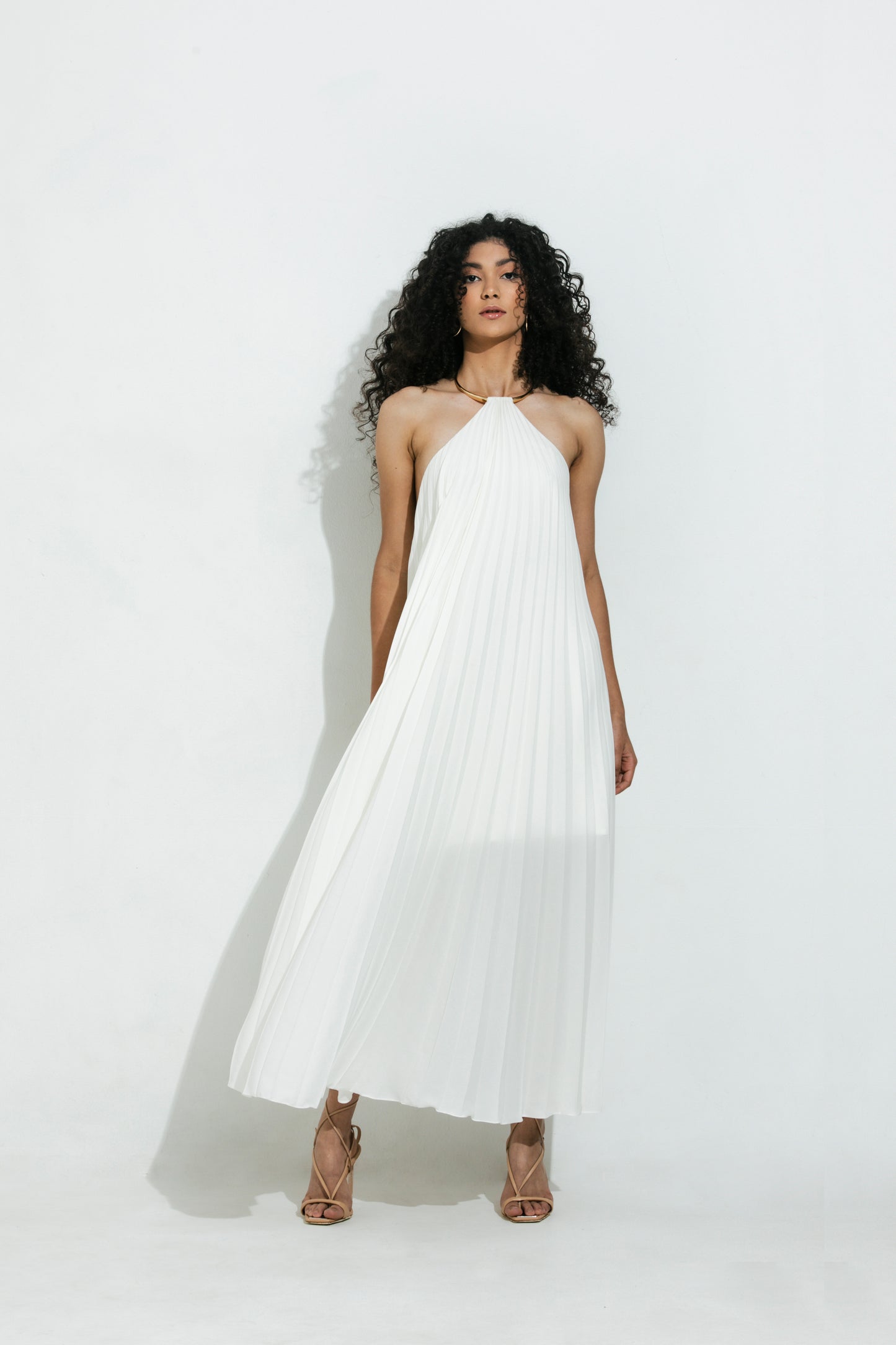 Vestido Longo Plissado