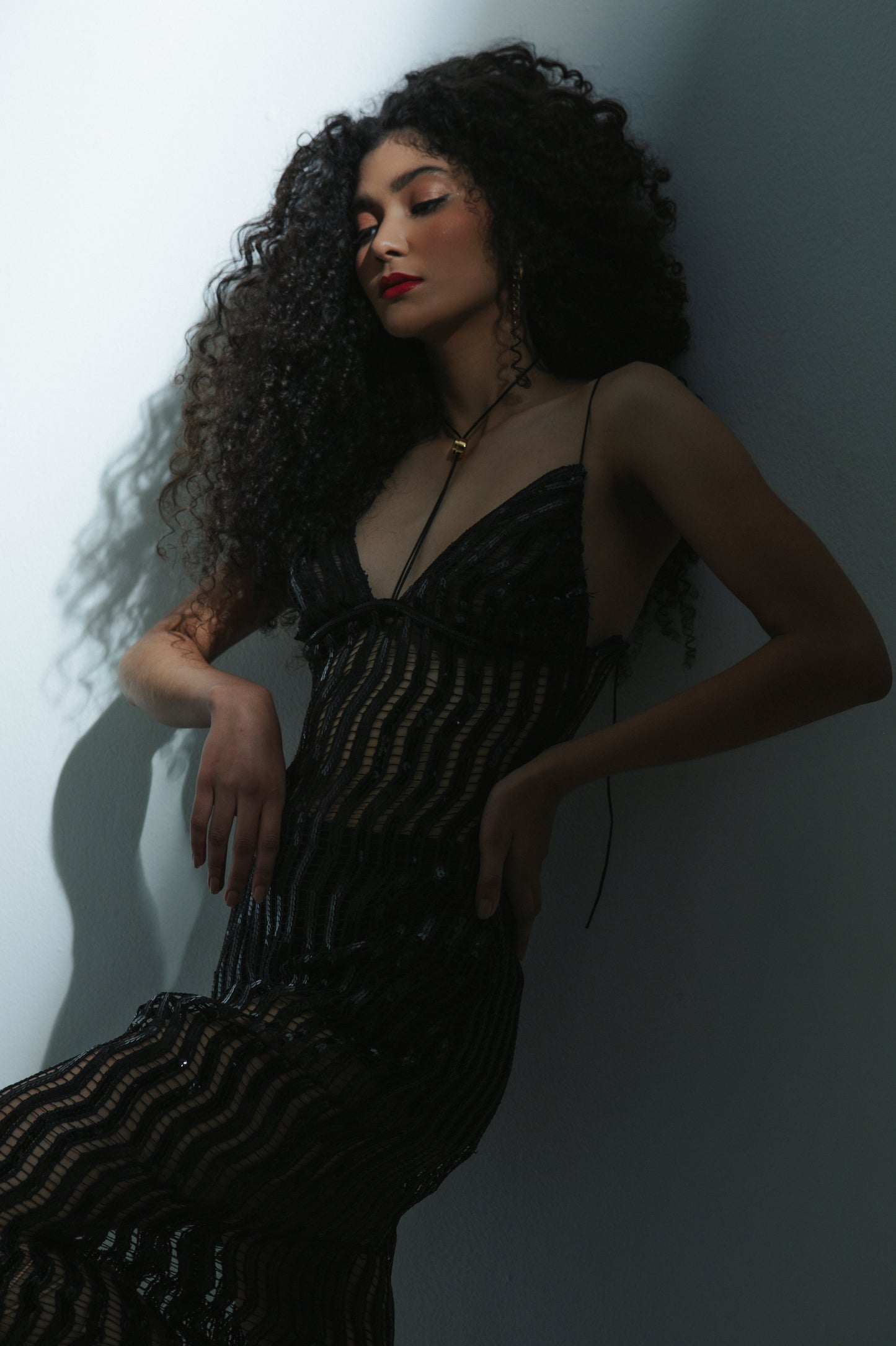 Vestido de Paetê Vazado