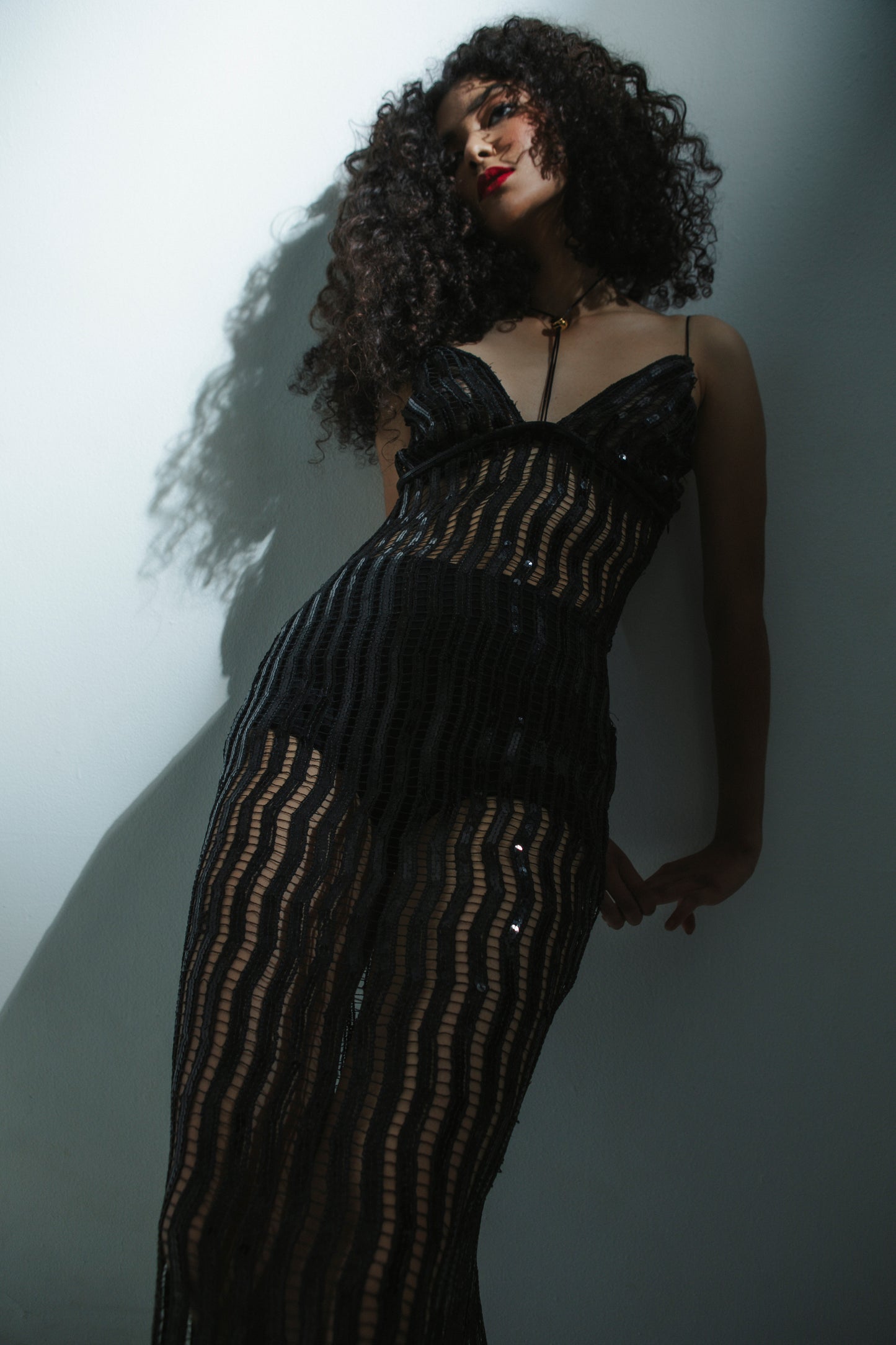 Vestido de Paetê Vazado