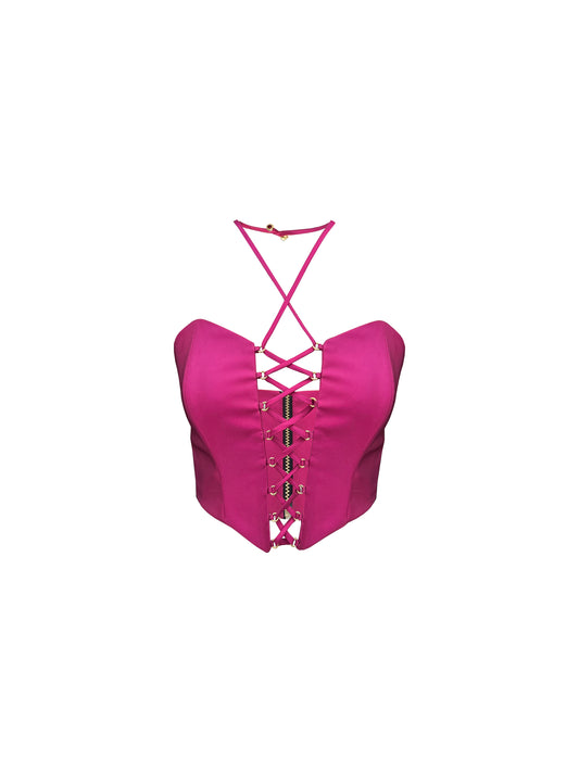 Corset Trançado Magenta